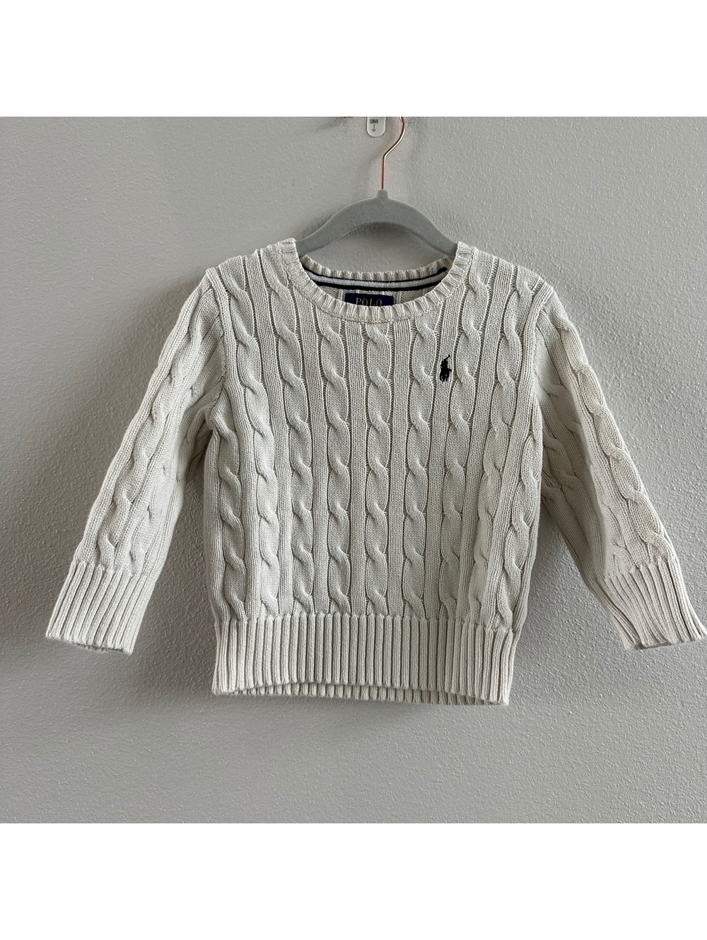 Polo Ralph Lauren Brige Knitted Sweater Cream Size 2T